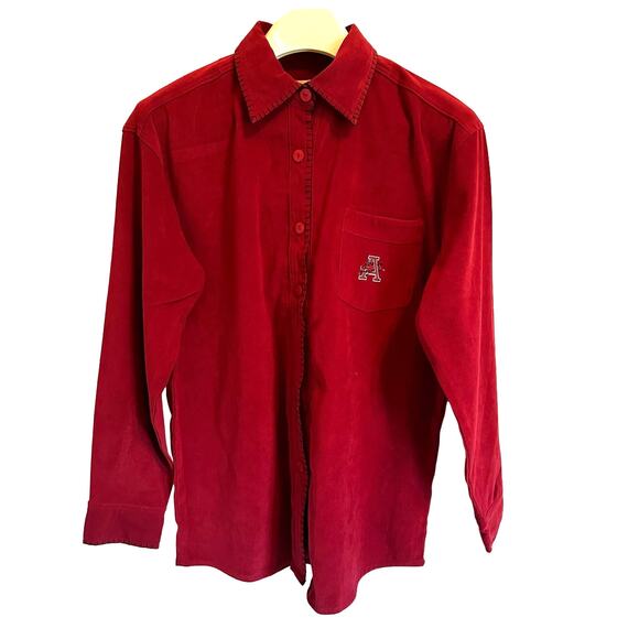 Castles Sport | Size M Arkansas Razorback College Long Sleeve Button Up Shirt - Picture 1 of 13